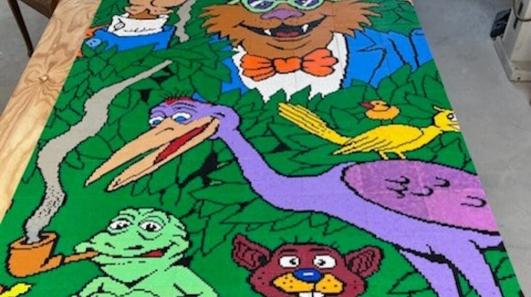 Pärlplatta med djurmotiv