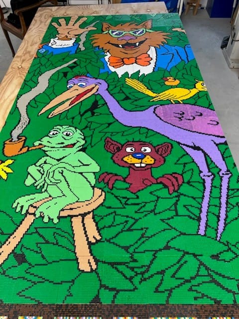 Pärlplatta med djurmotiv